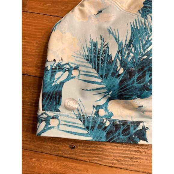 Sport by Cacique size 16 low impact no wire Sports Bra blue floral mesh - Picture 2 of 7